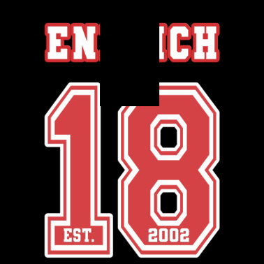 Motiv Endlich 18 Rot