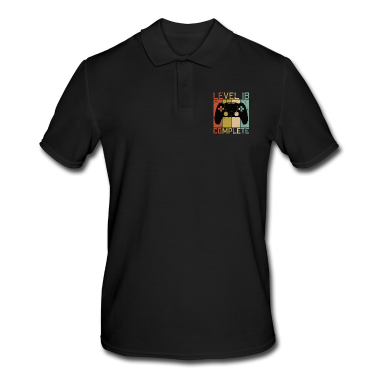 Geschenk zum 18 Poloshirt - Gaming Zocken 18 Geburtstag Level 18 Complete