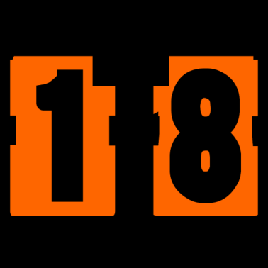 Motiv 18. 18. GEBURTSTAG. GEBURTSTAG 18 JAHRE. 18