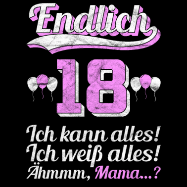 Motiv 18. Geburtstag | Endlich 18 lustige Geschenkidee