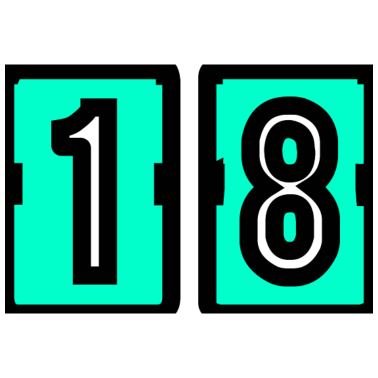 Motiv 18. 18. GEBURTSTAG. GEBURTSTAG 18 JAHRE. 18