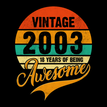 Motiv 18. Geburtstagsgeschenk Vintage 2003 18 Jahre