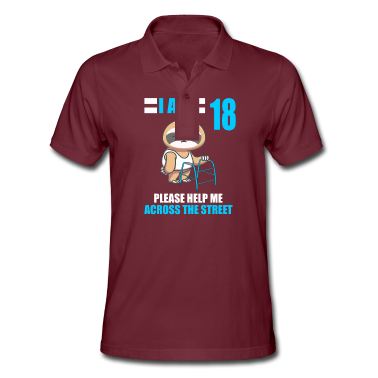 Geschenk zum 18 Poloshirt - 18 bitte helfen Sie mir über Straße 18. Geburtstag